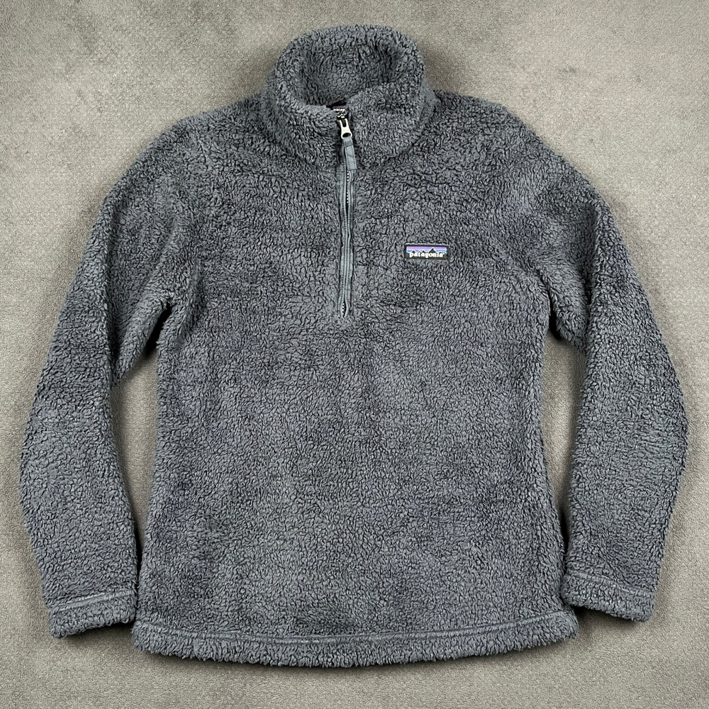 Patagonia Los Gatos 1/4 Zip Fleece Pullover Womens XS Smolder Blue Fuzzy 25235